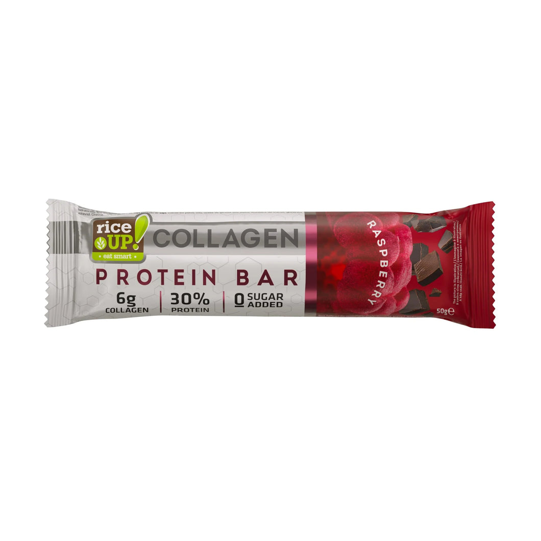 Rice Up Collagen Protein Bar Raspberry 50g - 12